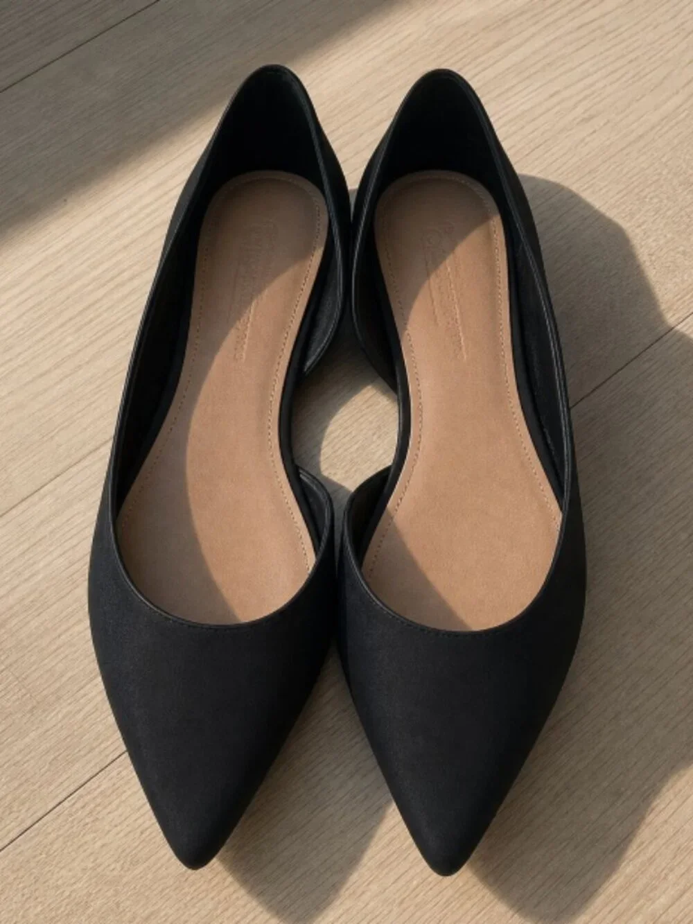 Black Pointed-Toe Flats